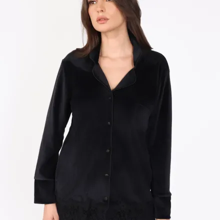 Ensemble Pyjama en Velours Dentelle | Collection Permanent Velour thumbnail 2