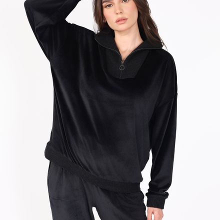Pyjama Col Montant Zippé | Collection Velvet MLC thumbnail 2
