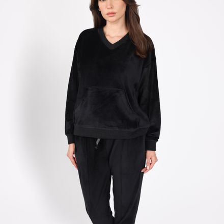 Ensemble Pyjama Col V à Poche | Collection Velvet MLC thumbnail 1
