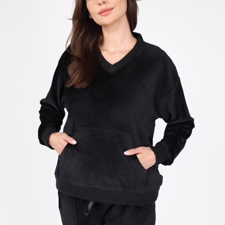 Ensemble Pyjama Col V à Poche | Collection Velvet MLC thumbnail 2