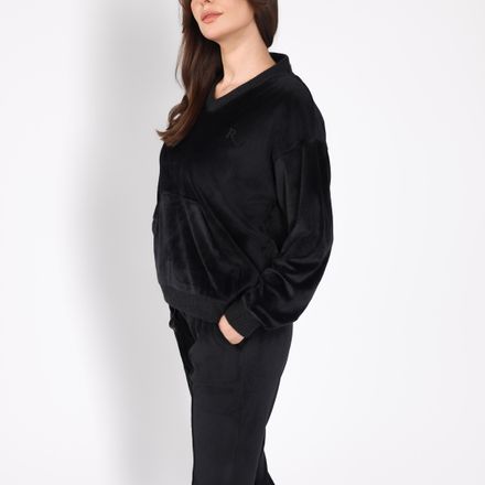 Ensemble Pyjama Col V à Poche | Collection Velvet MLC thumbnail 3