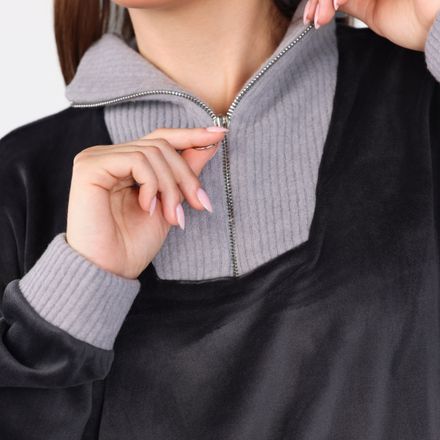 Pyjama Col Montant Zippé | Collection Velvet MLC thumbnail 4