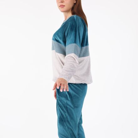 Pyjama à Bandes Contrastées | Collection Velvet MLC thumbnail 3