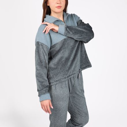 Pyjama à Col Montant Zippé | Collection Velvet MLC thumbnail 2