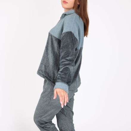 Pyjama à Col Montant Zippé | Collection Velvet MLC thumbnail 3