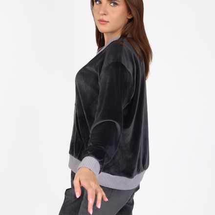 Ensemble Pyjama Col V à Poche | Collection Velvet MLC thumbnail 3