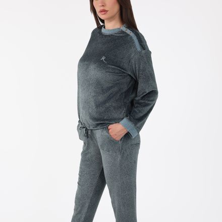 Ensemble Pyjama à Boutons Epaule | Collection Velvet MLC thumbnail 3