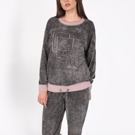 Pyjama Doux à Détails Roses | Collection Silver Cloud thumbnail 1