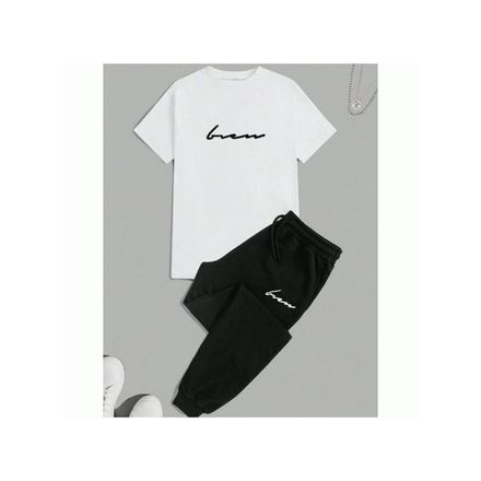 Ensemble Pantalon et T-shirt Noir et Gris pour Homme thumbnail 1