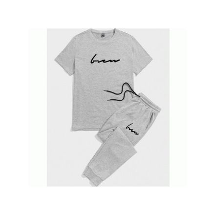 Ensemble Pantalon et T-shirt Gris pour Homme thumbnail 1