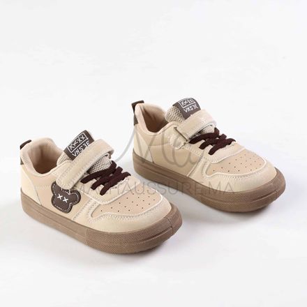 Kickster - Baskets Enfants En Kaki thumbnail 2