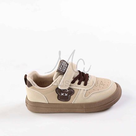 Kickster - Baskets Enfants En Kaki thumbnail 4