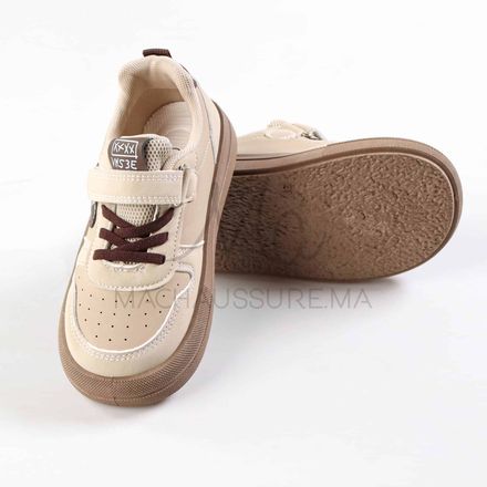 Kickster - Baskets Enfants En Kaki thumbnail 3