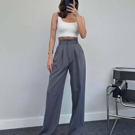 Pantalon palazzo taille haute thumbnail 1