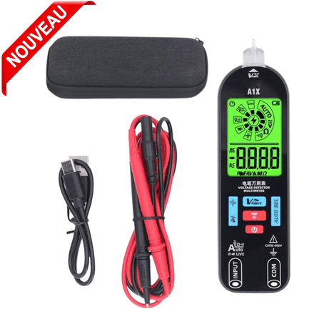 Multimètre Intelligent Lcd Hd Rechargeable – Mesure Tension, Courant et Résistance thumbnail 1