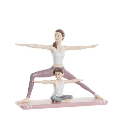 Figurine Mama Yoga Rose en Résine 24x6,5x19,5 thumbnail 1