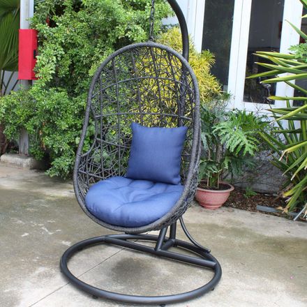 TONY Fauteuil suspendu de jardin en métal et corde thumbnail 1