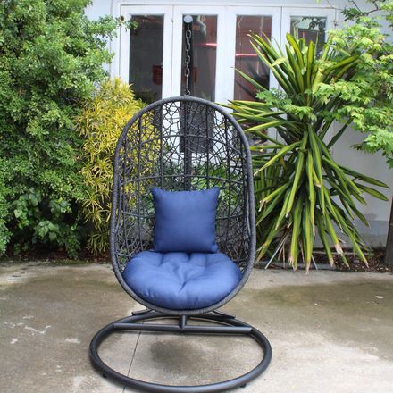 TONY Fauteuil suspendu de jardin en métal et corde thumbnail 3