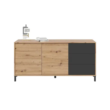 BROOKLYN Buffet avec 2 portes et 3 tiroirs 154 cm thumbnail 3