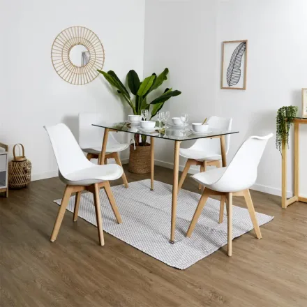 Oslo Chaise Style Scandinave - Blanc thumbnail 4