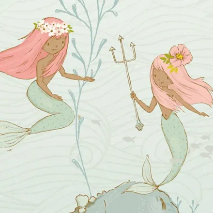 MERMAIDS Papier Peint Photo Murale Intissé – L 350 x 280 cm thumbnail 4