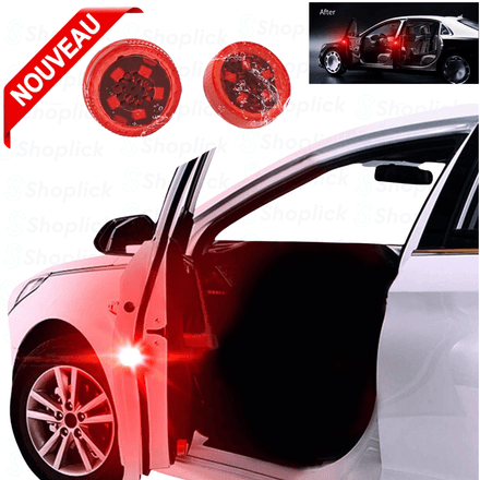 2 Feux davertissement de porte de voiture Sécurité Stroboscopique Porte LED Lumière Signal Lampes Flash Universel thumbnail 2