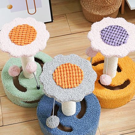 Small Cat Tree Tower –  Scratching Posts, Jumping Platform & Toy Ball thumbnail 3