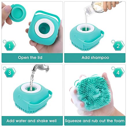 Portable Pet Bathing and Massaging Brush thumbnail 3