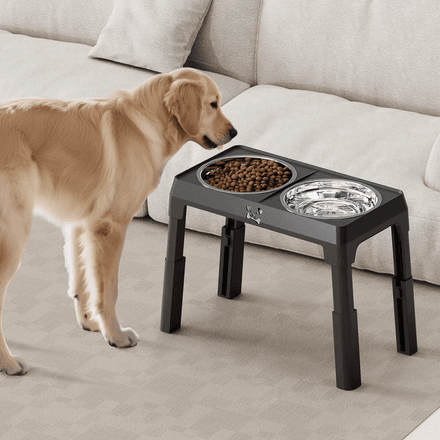 Adjustable Elevated Dog Bowls – Raised Feeder with 5 Heights thumbnail 1
