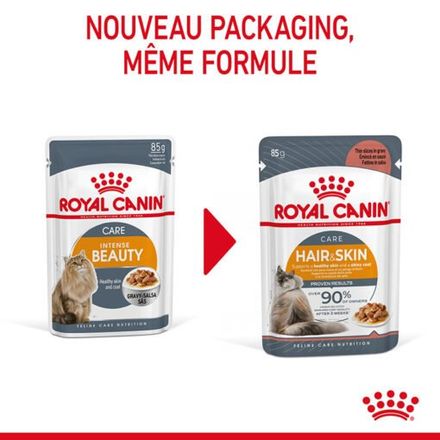 Royal Canin Pâté Pour Chat  Hair And Skin en sauce 85G. thumbnail 2