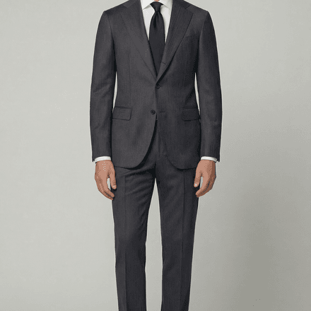 Arezzo Suit – Vitale Barberis Canonico – Grey Chevron – 100% Virgin Wool thumbnail 2