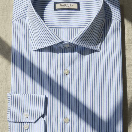 Tolentino – Blue Striped Italian Shirt thumbnail 4