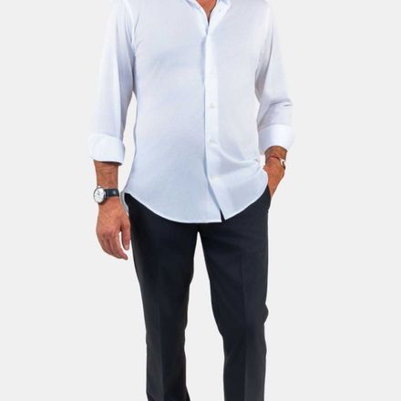 Cordone X Gabriel White Scottish Yarn Shirt thumbnail 3