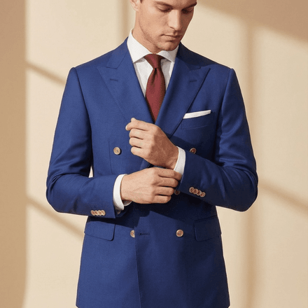 Genova Tailored Double-breasted Blazer – Royal Blue thumbnail 3