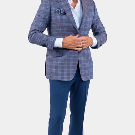 Capri Blue Prince Of Wales Blazer thumbnail 2