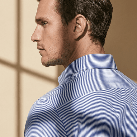 Napoli – Blue Striped Italian Shirt thumbnail 4