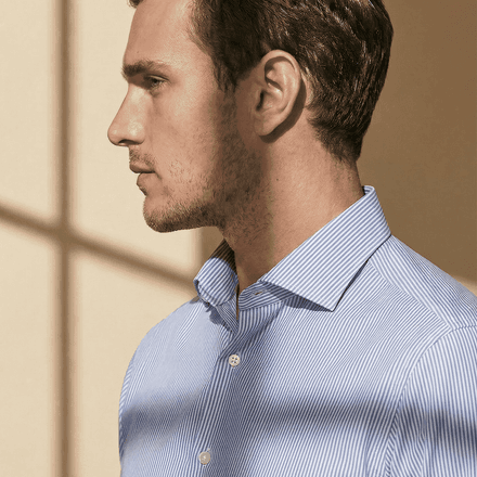 Tolentino – Sky Blue Striped Italian Shirt thumbnail 4