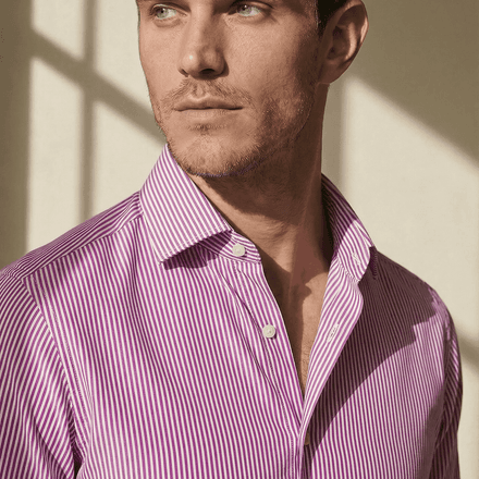 Tolentino – Pink Striped Italian Shirt thumbnail 1