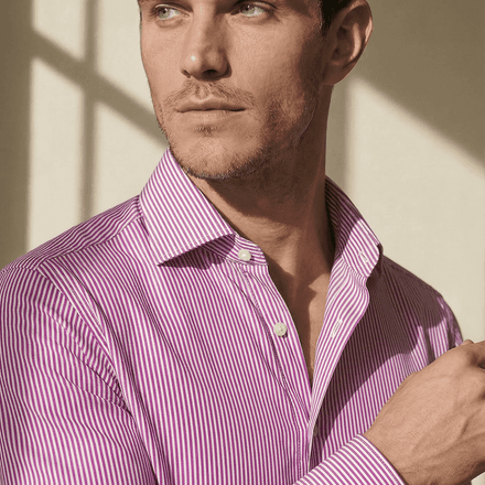 Tolentino – Pink Striped Italian Shirt thumbnail 4