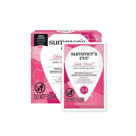 Summers Eve Lingettes Féminines Rafraîchissantes Quotidiennes, Sheer Floral - 16 Pièces thumbnail 1