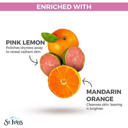 St Ives Scrub Désincrustant au Citron Rose et Mandarine, Peau Radieuse- 170g thumbnail 2