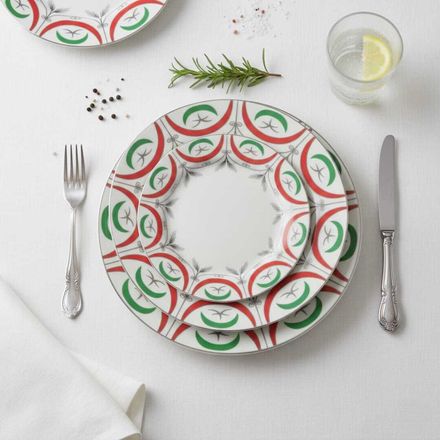 Service de table - 36 pièces - Porcelaine de haute qualité - Détails raffinés- Chic et élégant-passe au lave vaisselle thumbnail 2