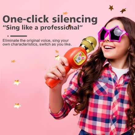 Microphone Karaoké Enfant Bluetooth avec Changeur de Voix et Enregistrement Vocal thumbnail 2