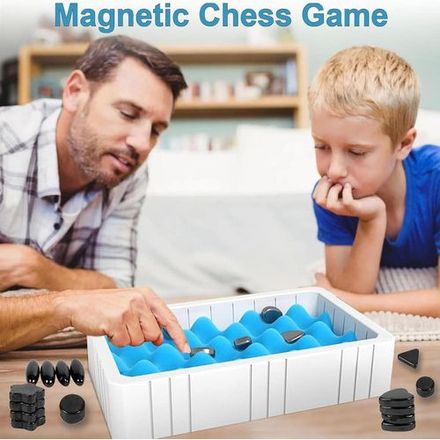 Jeu de Stratégie Magnétique – Échecs et Société Portable avec Sac de Rangement thumbnail 1