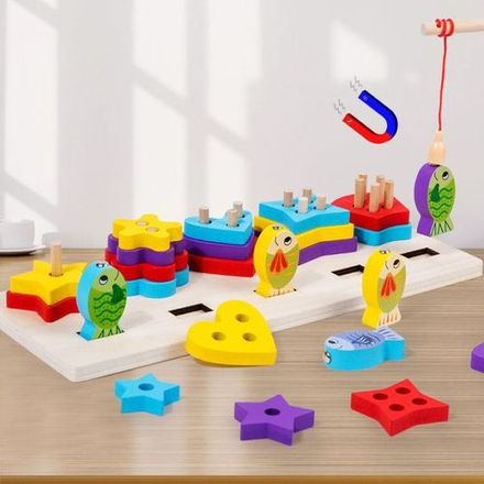 Jeu de Tri et Pêche Magnétique en Bois thumbnail 4