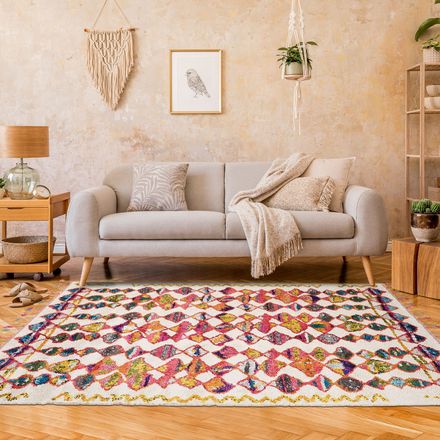 Tapis Berber Tribal Mk 01 Multicolore thumbnail 3