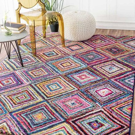 Tapis Carre Boutik Multicolore thumbnail 2