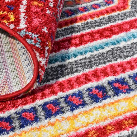Tapis Noar Rouge, Jaune, Bleu, Orange, Gris thumbnail 4