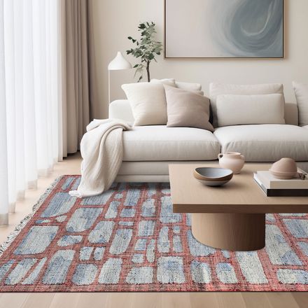 Tapis Kl Jutap Bleu, Gris, Lit De Vin thumbnail 1