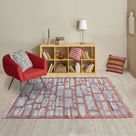 Tapis Kl Jutap Bleu, Gris, Lit De Vin thumbnail 2